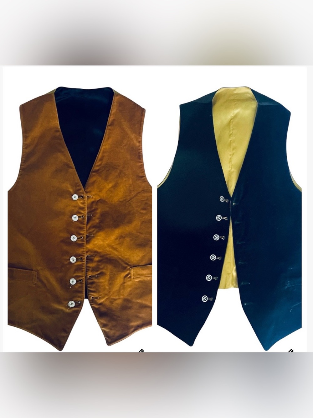 💥 Rare men’s Vintage tailored collectible Reversible Suede Leather Vest Jacket